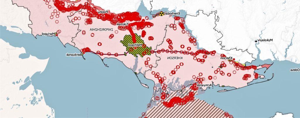 map of Russian defenses in Ukraine